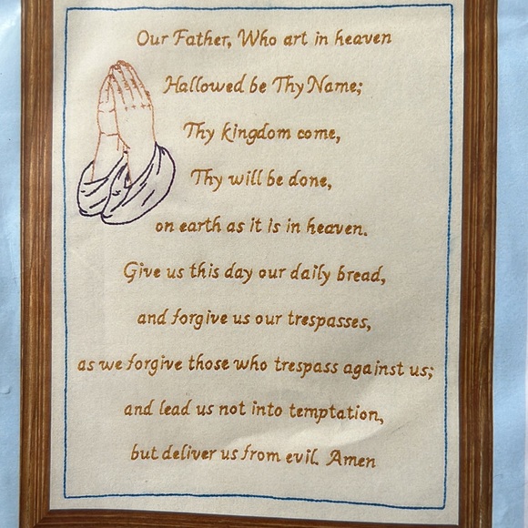 Stamped for embroidery ‘Lord’s Prayer’ - Picture 2 of 6